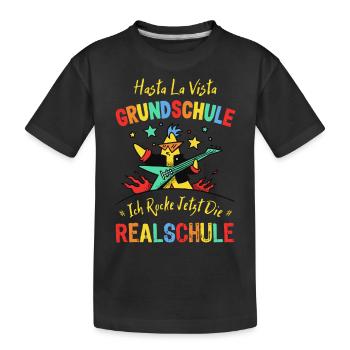 Grundschule 5. Klasse Realschule Abschluss - Kinder Premium Bio T-Shirt - Schwarz - Vorne