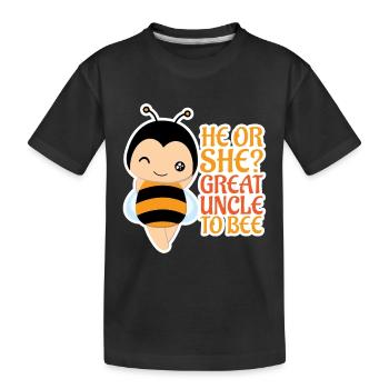 He Or She Great Uncle To Bee Great Uncle - Kinder Premium Bio T-Shirt - Schwarz - Vorne