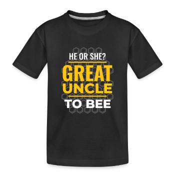 Il ou elle grand-oncle à bee grand-oncle - T-shirt bio Premium Enfant - noir - Devant
