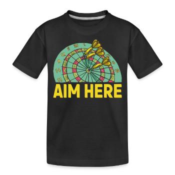 Joueur de fléchettes masculin Score Old Man Hundred - T-shirt bio Premium Enfant - noir - Devant