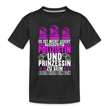 Polizei Polizist - Kinder Premium Bio T-Shirt - Schwarz - Vorne