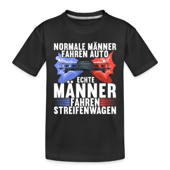 Polizei Polizist - Kinder Premium Bio T-Shirt - Schwarz - Vorne