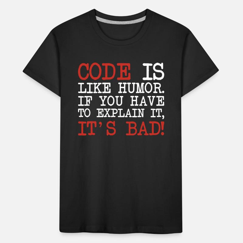 Code Explanation Developer Softwareentwickler Kinder Premium Bio T-Shirt