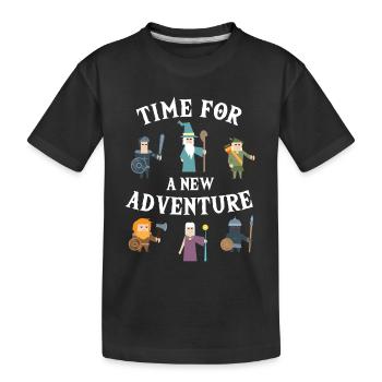 Time For New Adventure Game Master RPG GM Pen and - Kids' Premium Organic T-Shirt - black - Front