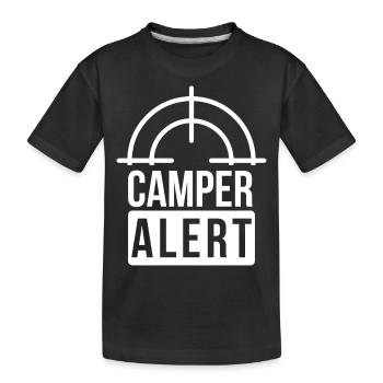 Camper Alert Gaming Streamer Gamer Warzone Zocker - Kinder Premium Bio T-Shirt - Schwarz - Vorne
