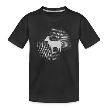 Ziege - Kinder Premium Bio T-Shirt - Schwarz - Vorne