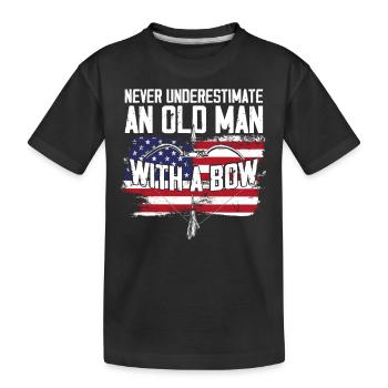 Arc de tir à l’arc Archer Vintage - T-shirt bio Premium Enfant - noir - Devant