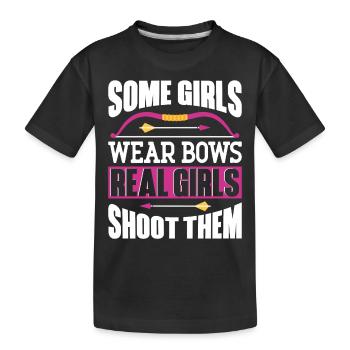 Tir à l’arc Archer Fille Quelques Filles - T-shirt bio Premium Enfant - noir - Devant