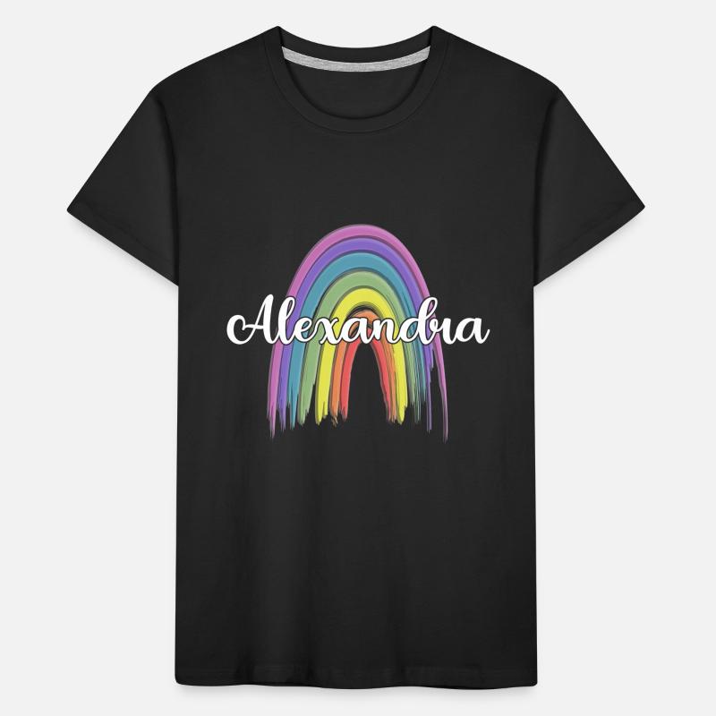 ALEXANDRA Rainbow Cursive Kids' Premium Organic T-Shirt
