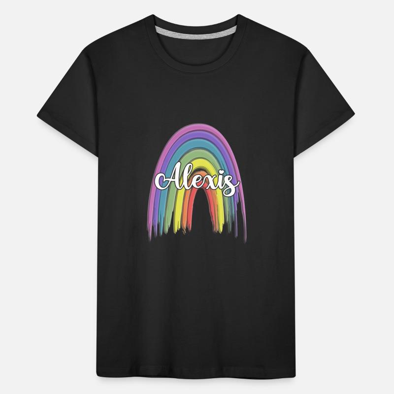 ALEXIS Rainbow Cursive Kinder Premium Bio T-Shirt