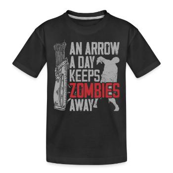 Arc de tir à l’arc Archer Zombie Vintage - T-shirt bio Premium Enfant - noir - Devant