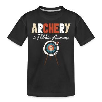 Archery Bow Archer Vintage Target - T-shirt bio Premium Enfant - noir - Devant