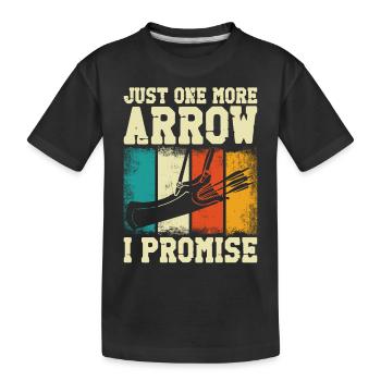 Archery Bow Archer Vintage Retro - Kinder Premium Bio T-Shirt - Schwarz - Vorne