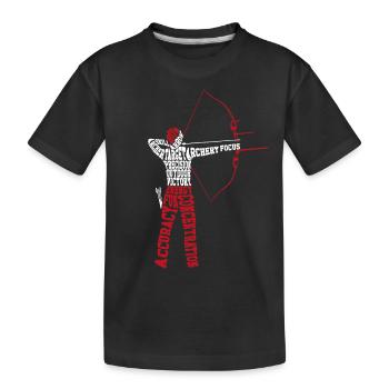 Archer Archer Nuage de mots - T-shirt bio Premium Enfant - noir - Devant