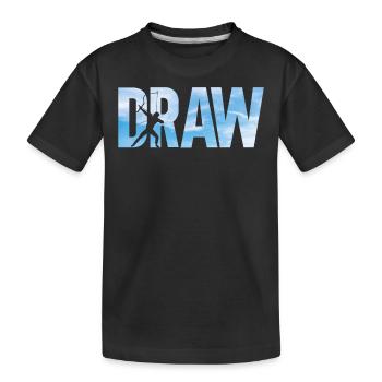 Archery Bow Archer Draw - Kinder Premium Bio T-Shirt - Schwarz - Vorne