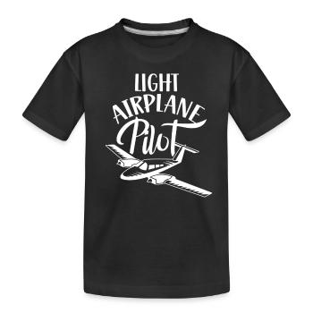 Pilote d’un avion léger Jet Small Aircraft - T-shirt bio Premium Enfant - noir - Devant