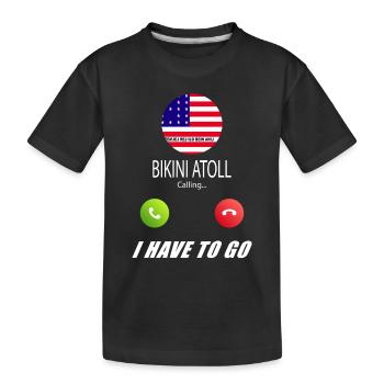 L’atoll de Bikini appelle les drapeaux lusiger - T-shirt bio Premium Enfant - noir - Devant