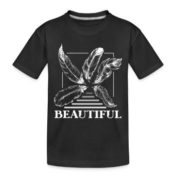 Bounce - Kids' Premium Organic T-Shirt - black - Front
