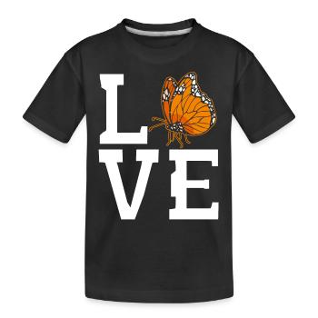 Papillon monarque - T-shirt bio Premium Enfant - noir - Devant