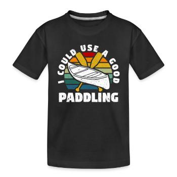 Je pourrais utiliser une bonne équipe de pagayeurs Funny - T-shirt bio Premium Enfant - noir - Devant