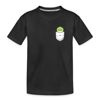 Kohl Brusttasche - Kinder Premium Bio T-Shirt - Schwarz - Vorne