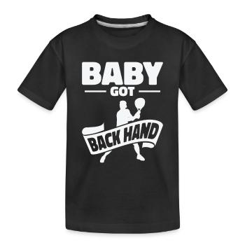 Joueur de tennis Raquette de tennis Balle de tennis - T-shirt bio Premium Enfant - noir - Devant