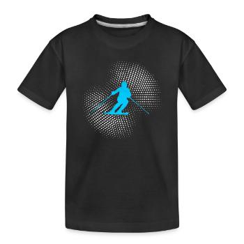 ski - Kinder Premium Bio T-Shirt - Schwarz - Vorne