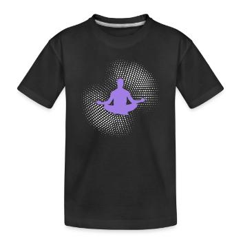 yoga - Kids' Premium Organic T-Shirt - black - Front