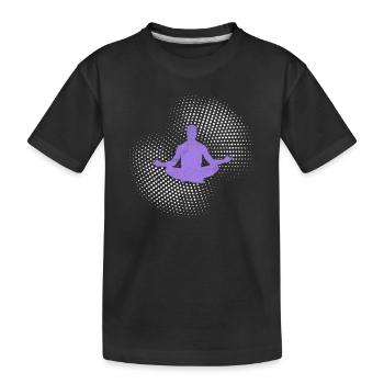 yoga - Kids' Premium Organic T-Shirt - black - Front