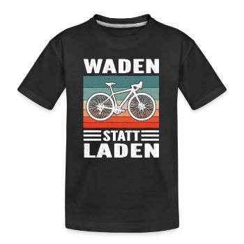 Rennrad Radsport retro Sunset für Rennradfahrer - Kinder Premium Bio T-Shirt - Schwarz - Vorne