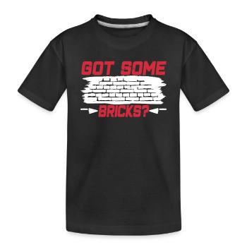 Avez-vous quelques briques? Artisans maçons - T-shirt bio Premium Enfant - noir - Devant