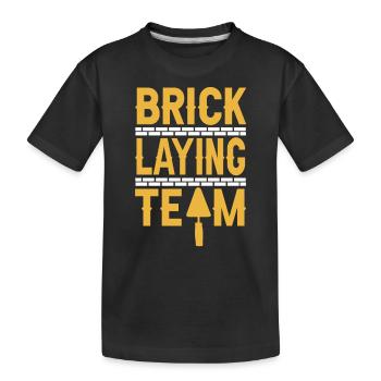 Équipe de maçonnerie Brique Maçonnerie Maçonnerie Maçonnerie - T-shirt bio Premium Enfant - noir - Devant