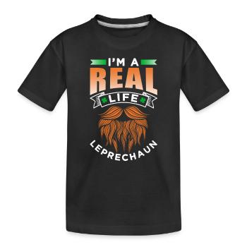 Je suis un vrai lutin irlandais - T-shirt bio Premium Enfant - noir - Devant