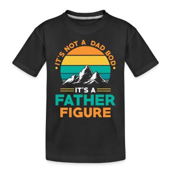 Papa Bod figure paternelle - T-shirt bio Premium Enfant - noir - Devant