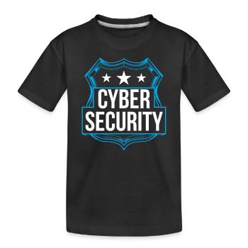 Cybersecurity Hacker IT Sicherheit Hack Hacking - Kinder Premium Bio T-Shirt - Schwarz - Vorne