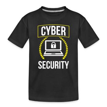 Cybersecurity Hacking Hack Hacker IT Sicherheit - Kinder Premium Bio T-Shirt - Schwarz - Vorne