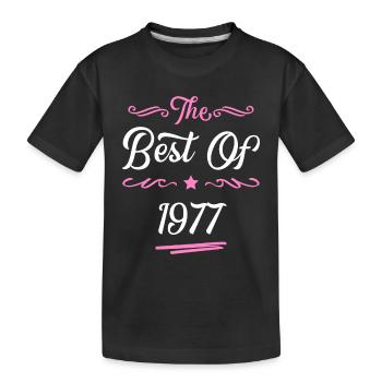 1977 best of - Kinder Premium Bio T-Shirt - Schwarz - Vorne