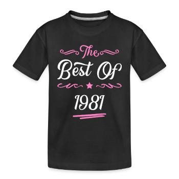 1981 best of - Kids' Premium Organic T-Shirt - black - Front