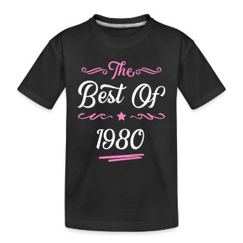 1980 best of - Kinder Premium Bio T-Shirt - Schwarz - Vorne
