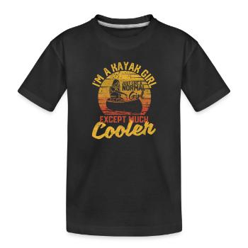 Kayak Kayaker Je suis une fille de kayak - T-shirt bio Premium Enfant - noir - Devant