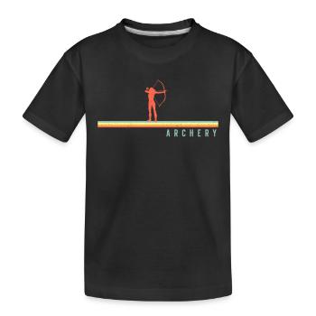 Arc à l’arc Archer Girl Retro - T-shirt bio Premium Enfant - noir - Devant