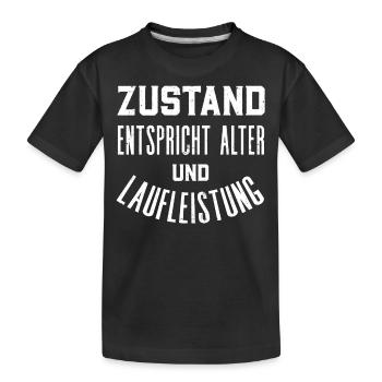 Respektieren Das Alter, Auto Fan, - Kinder Premium Bio T-Shirt - Schwarz - Vorne