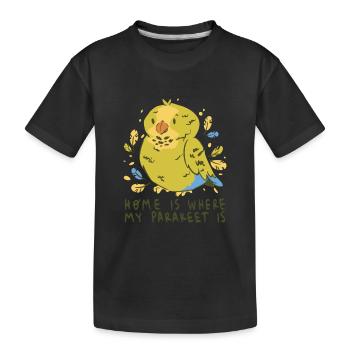Budgie Bird Propriétaire Bird Cockatiel - T-shirt bio Premium Enfant - noir - Devant