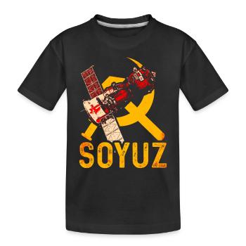 Soyuz spaceship Soviet Union - Kids' Premium Organic T-Shirt - black - Front