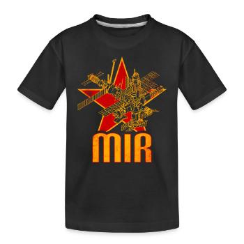 Mir Space Station - Kids' Premium Organic T-Shirt - black - Front