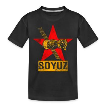 Soyuz spaceship Soviet Union - Kids' Premium Organic T-Shirt - black - Front
