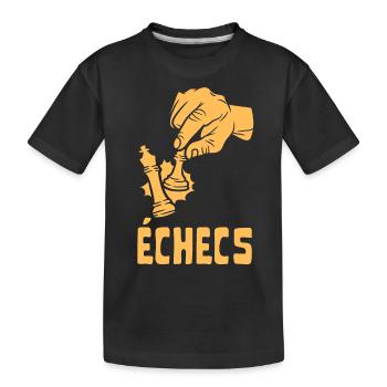 échecs main prendre une pièce tactique stratégie - T-shirt bio Premium Enfant - noir - Devant