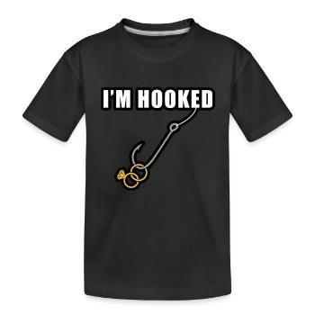 Bachelor Party Apparel - Fiance Engagement Fishing - Kinder Premium Bio T-Shirt - Schwarz - Vorne