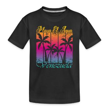 Playa El Aqua Venezuela - T-shirt bio Premium Enfant - noir - Devant
