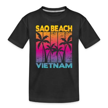Sao Beach Vietnam - T-shirt bio Premium Enfant - noir - Devant